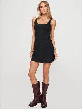 Princess Polly Black Scoop Neck Mini Dress
